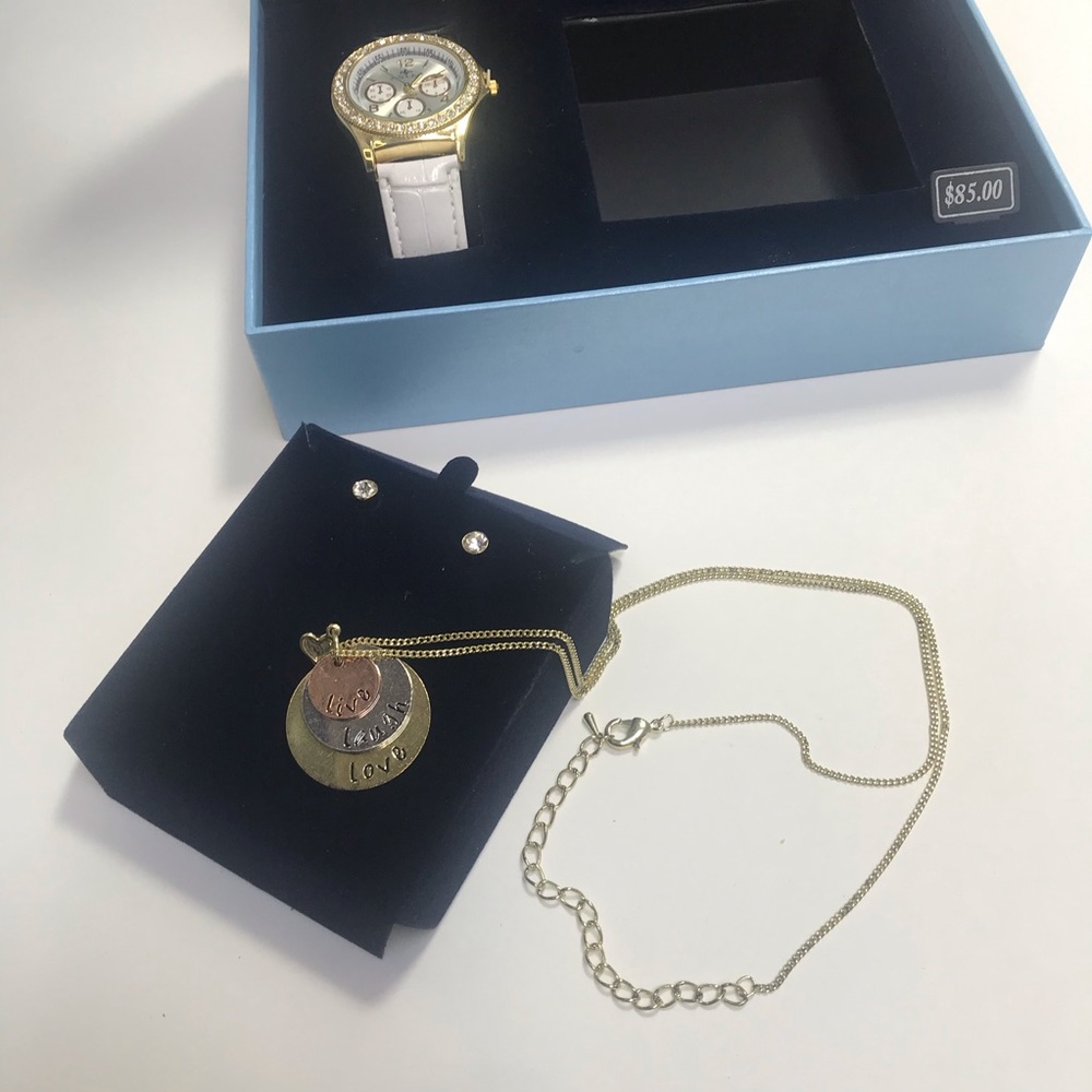 Bella & Rose Watch, Necklace & Earrings Set - Picture 6 of 14